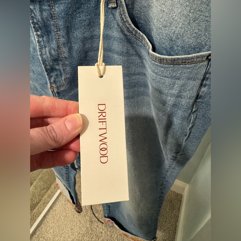 New Driftwood Jeans Women’s Sz 20 Collette Embroidered straight leg cropped - Picture 4 of 14